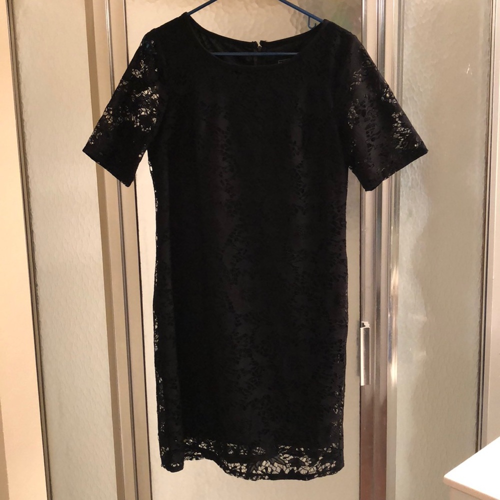 Black Lace Midi Dress